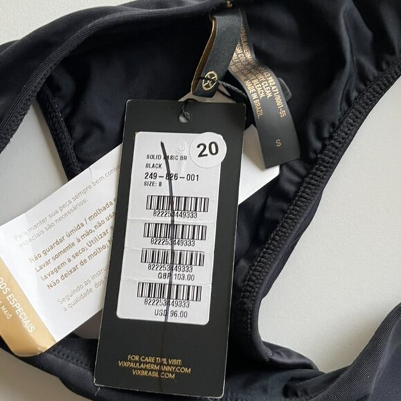 NWT ViX Paula Hermanny Firenze Giulia Bottom Brazilian Cut in Black Size Small - Picture 6 of 9